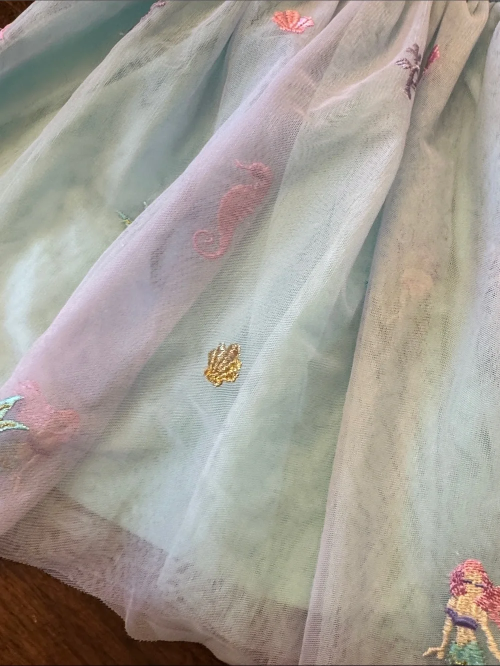 Zunie Girl Light Blue & Pink Mermaid Tulle Dress
